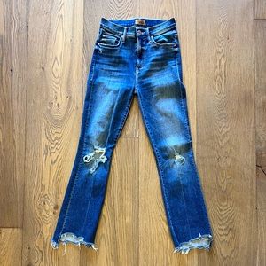 Mother denim insider crop step chew - color Dancing on coals. Worn once.